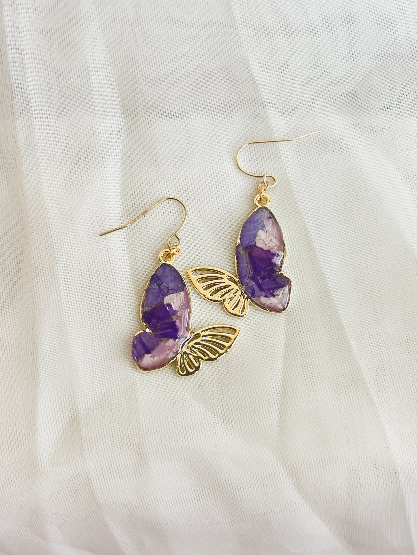 GOLD BUTTERFLY CONFETTI DANGLES - multiple color options
