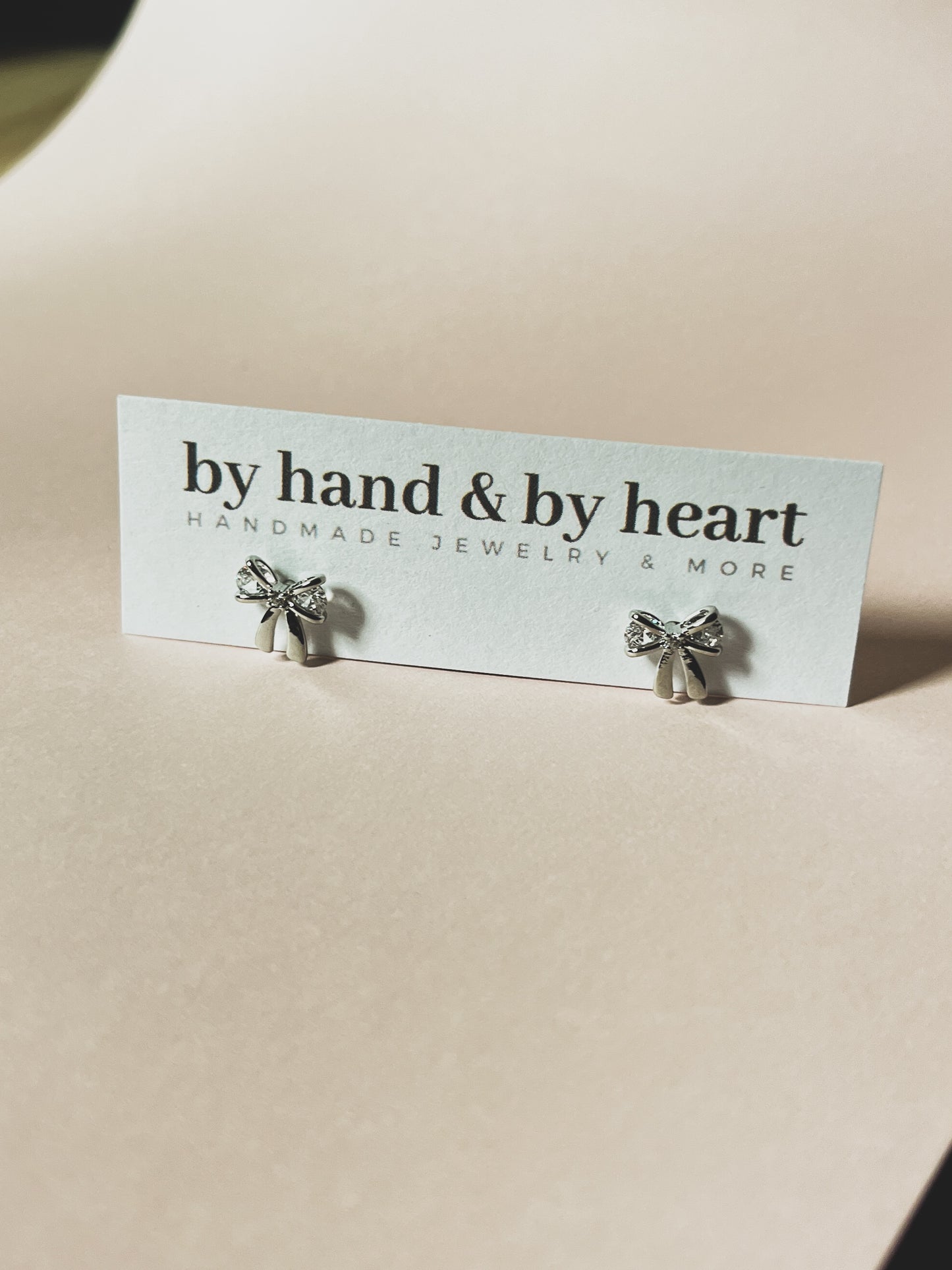 GEM BOW STUDS in Gold and Silver