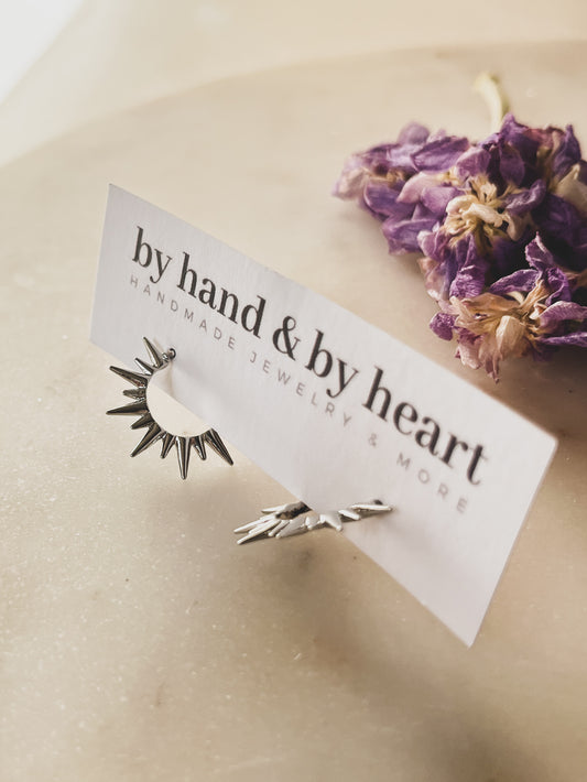 SPIKE HOOPS in Silver and Gold