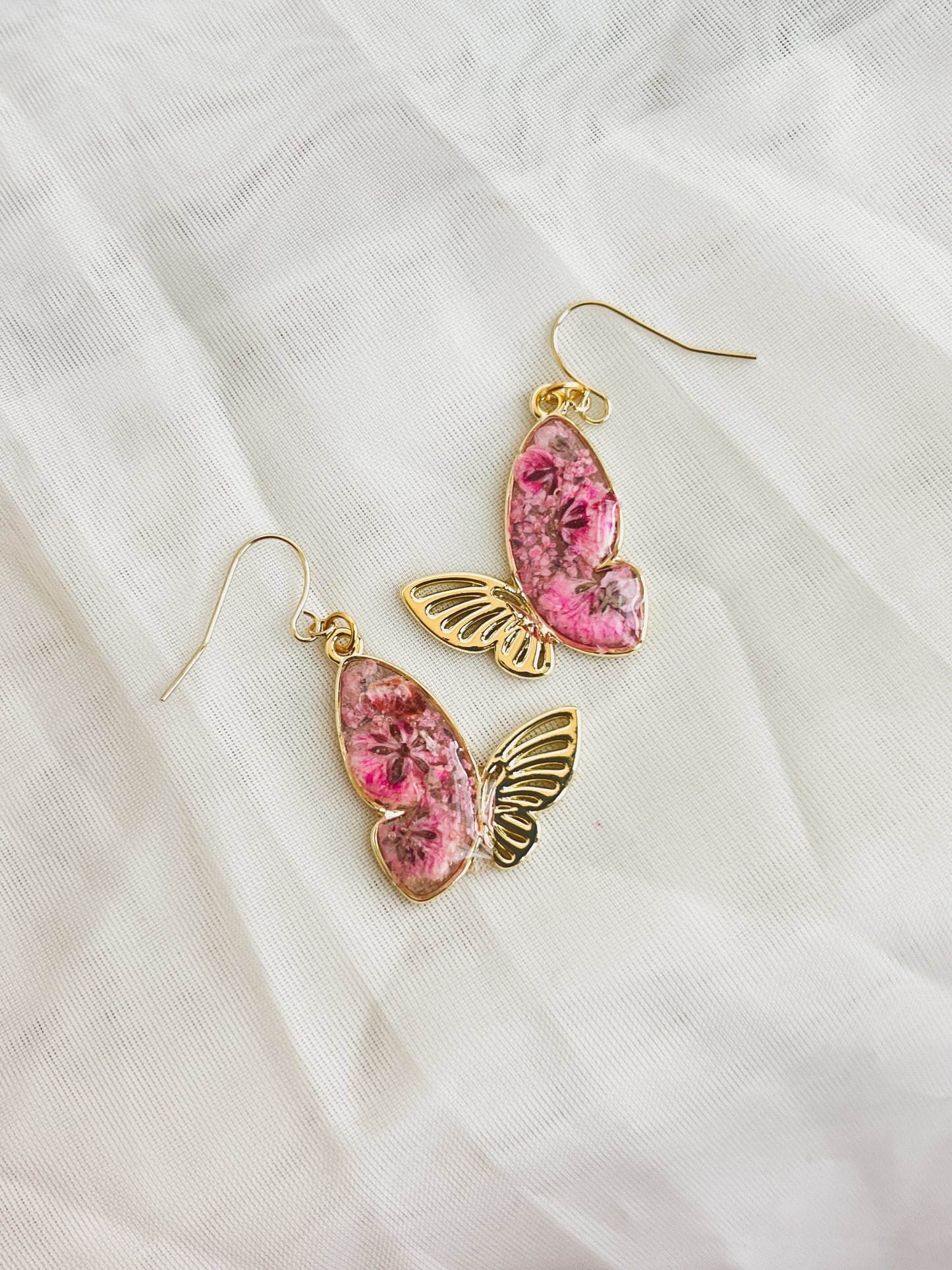 GOLD BUTTERFLY CONFETTI DANGLES - multiple color options