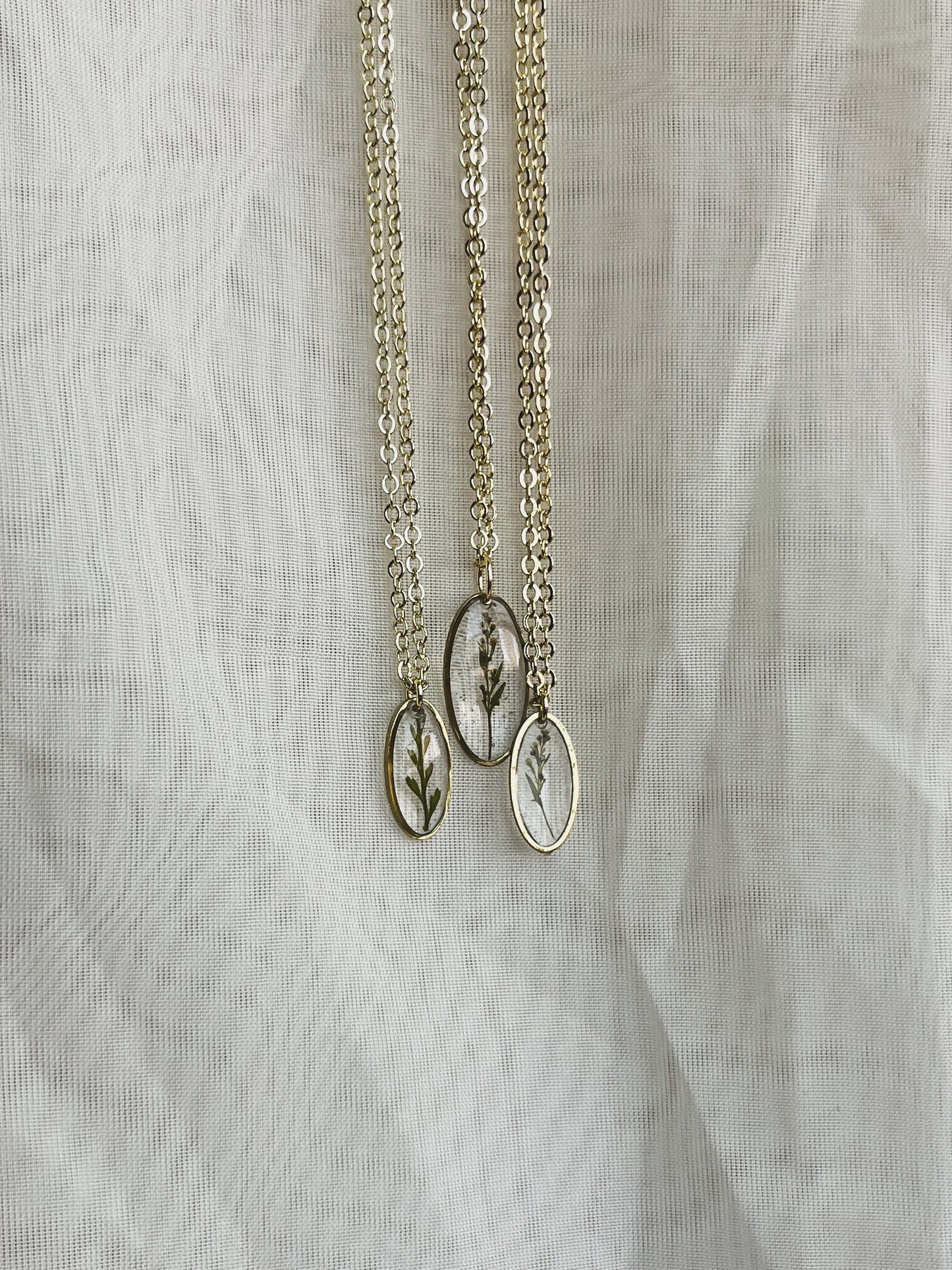 GREENERY CHARM NECKLACE (small) - 16-20 inch adjustable