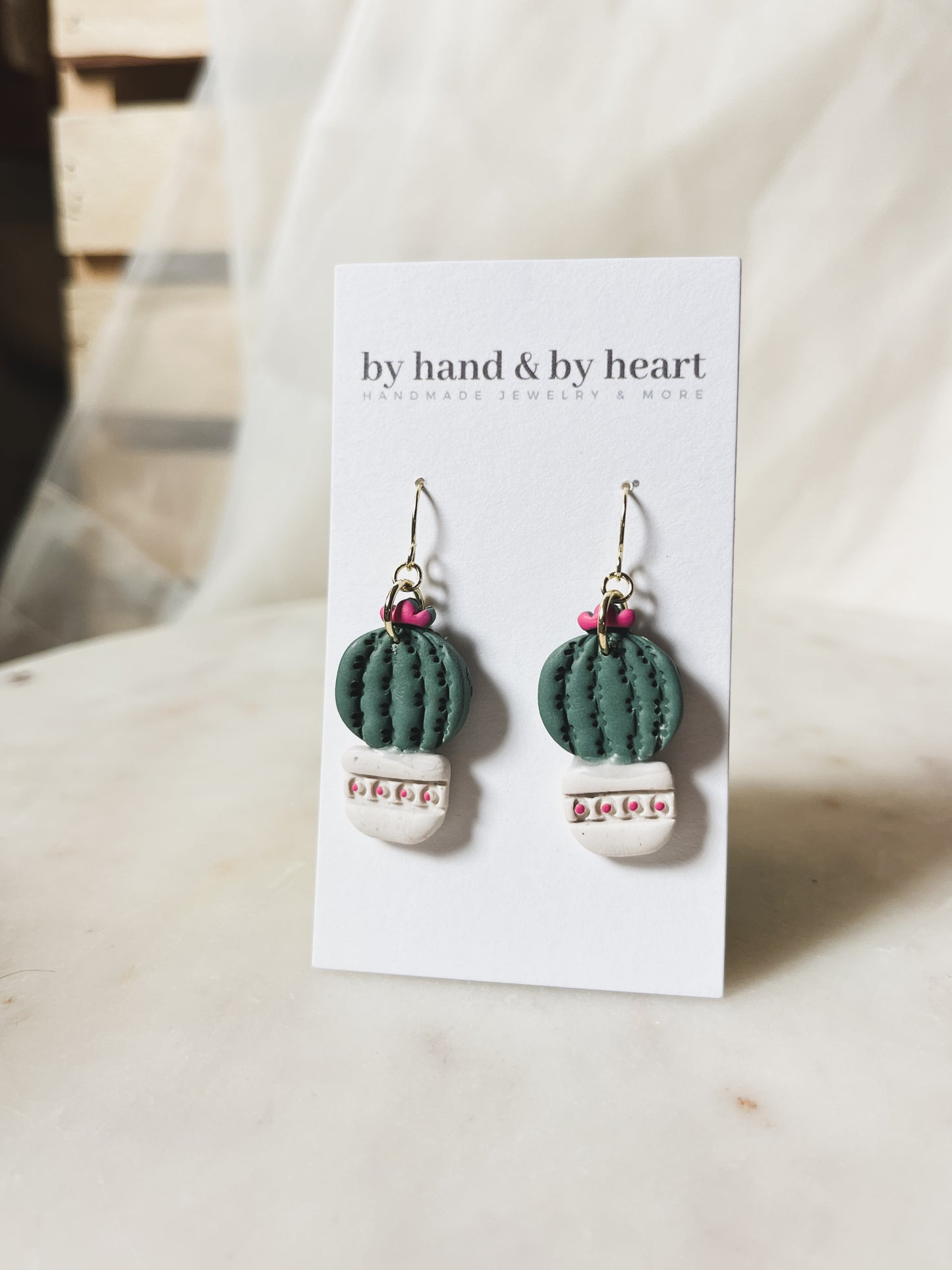 BUBBLE CACTUS DANGLE EARRINGS