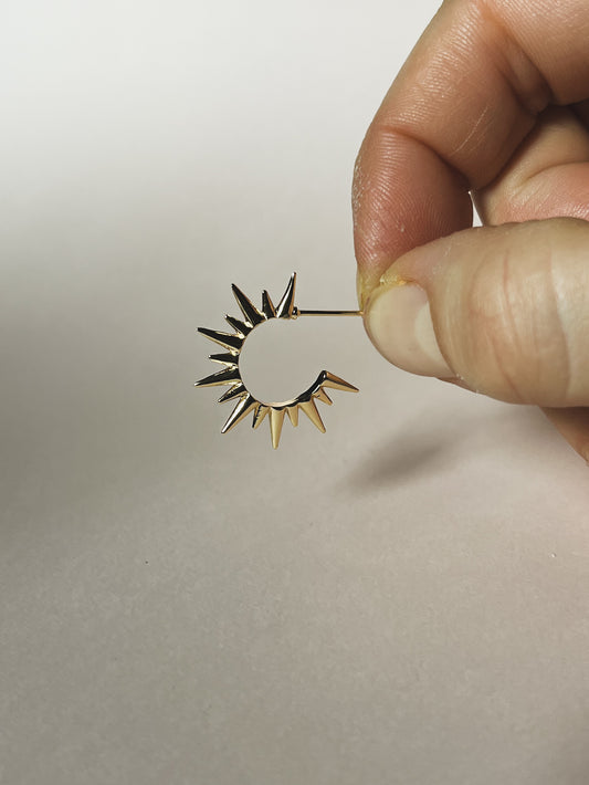 SUN HOOPS in Gold and Silver