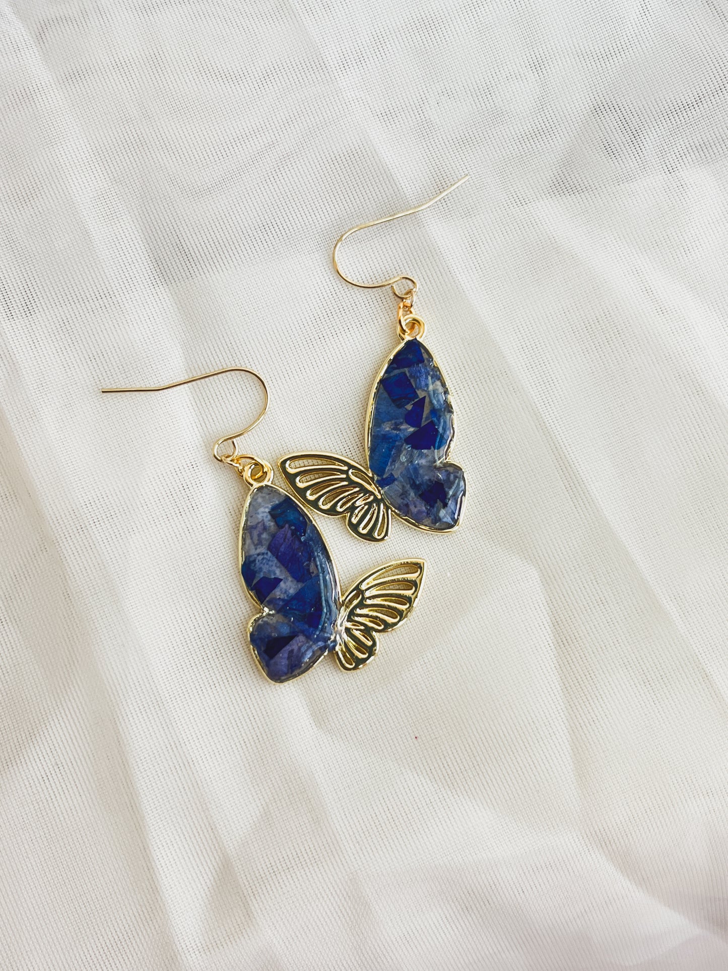 GOLD BUTTERFLY CONFETTI DANGLES - multiple color options