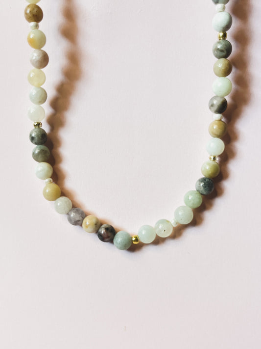AMAZONITE BEADED NECKLACE