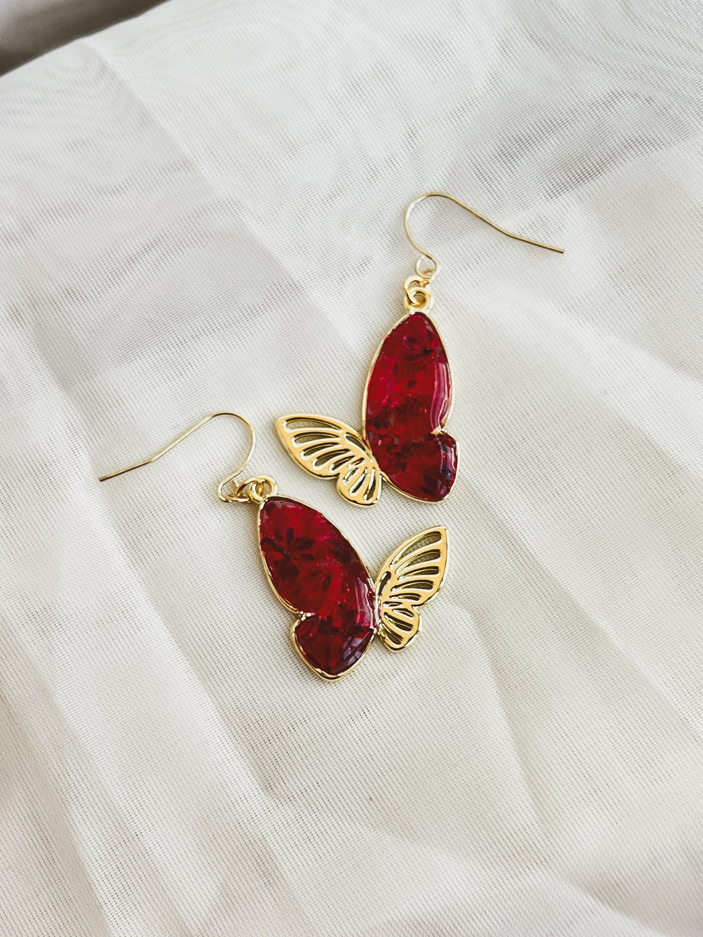 GOLD BUTTERFLY CONFETTI DANGLES - multiple color options