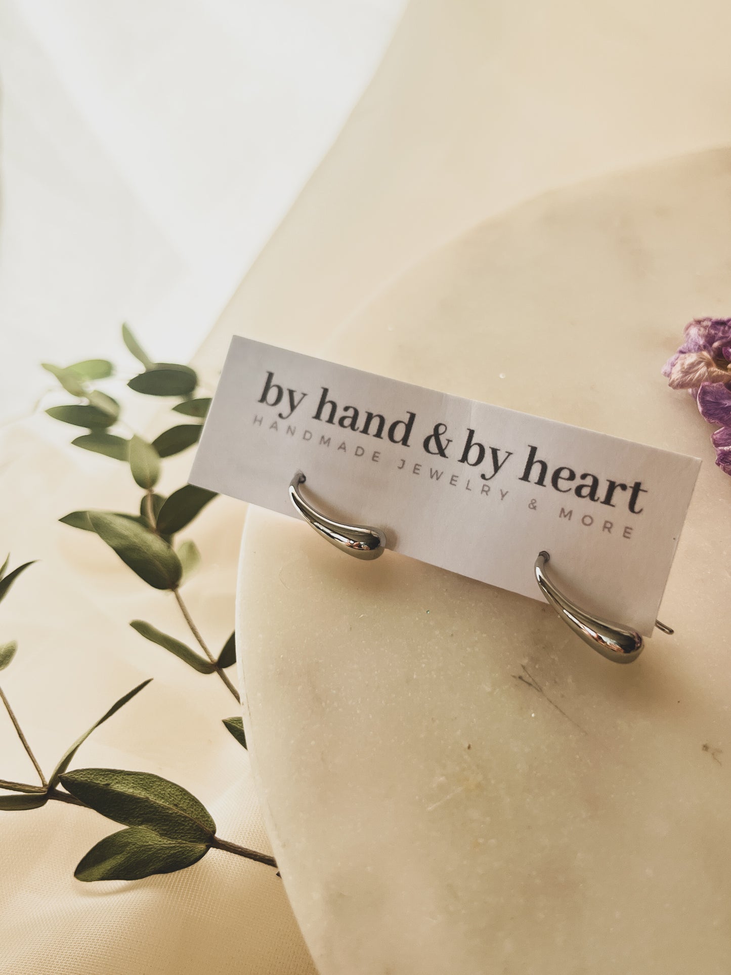 DROPLET STUDS in Silver and Gold