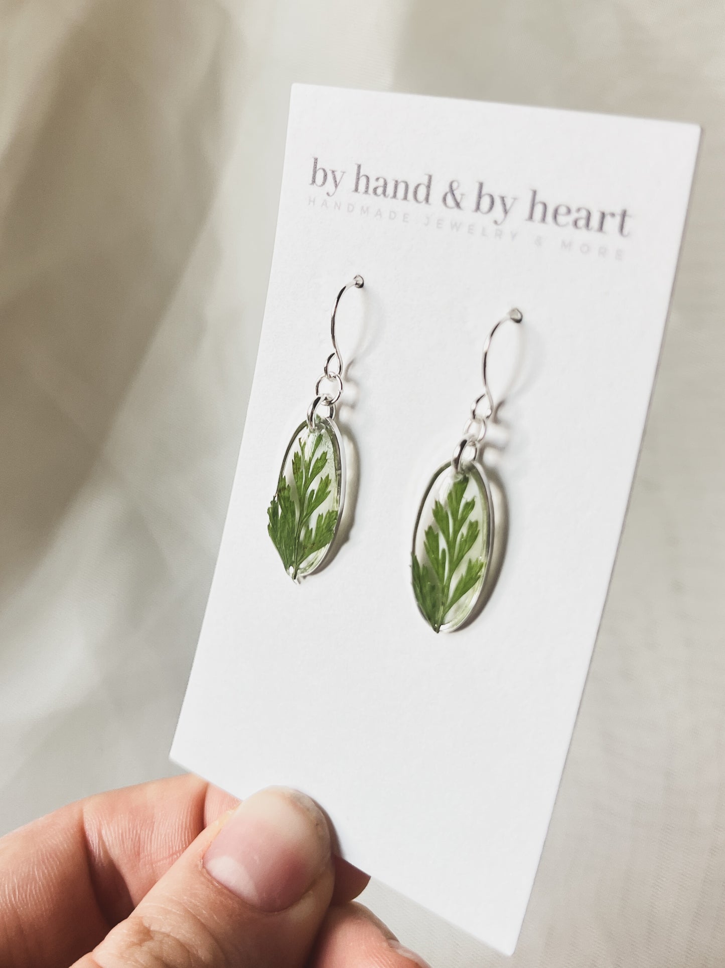 FERN DANGLES in Silver