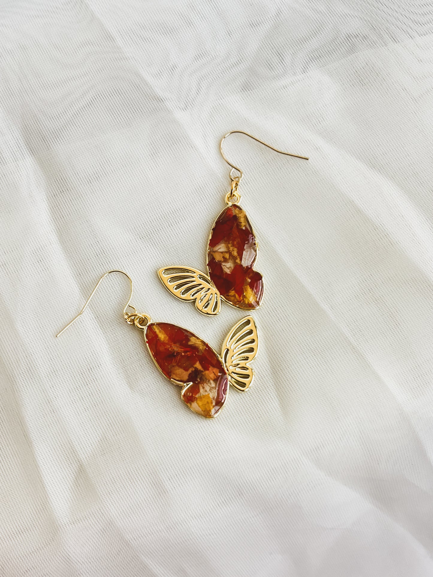 GOLD BUTTERFLY CONFETTI DANGLES - multiple color options