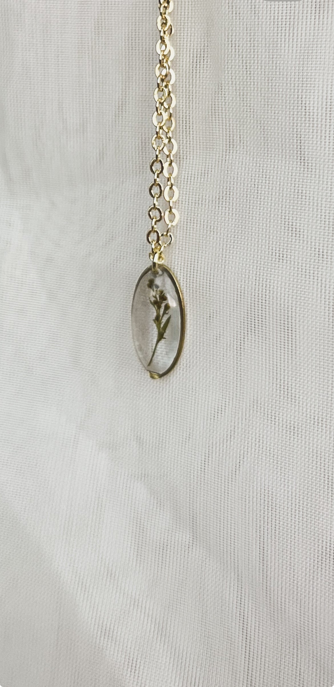 GREENERY CHARM NECKLACE (small) - 16-20 inch adjustable