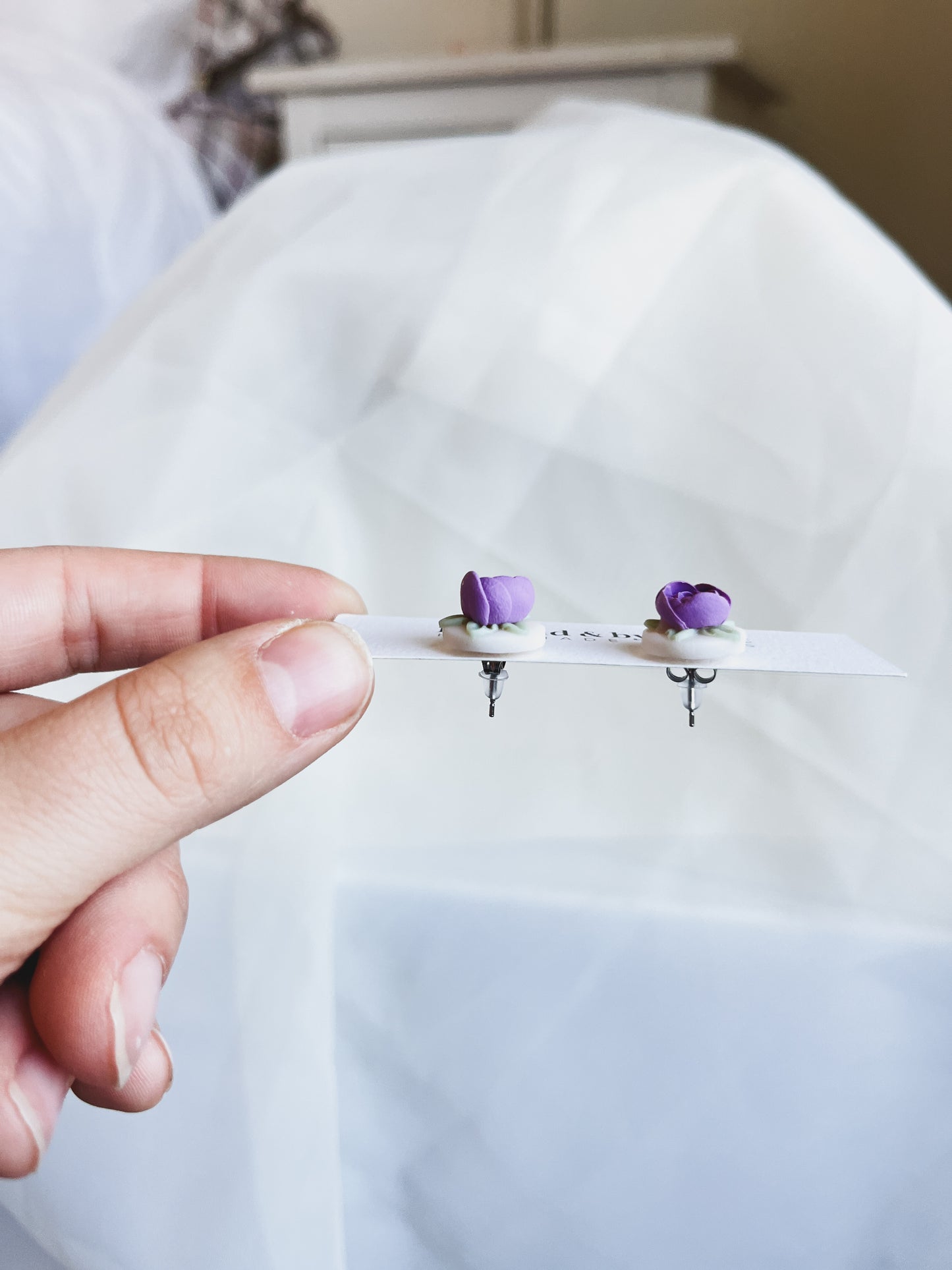 LILAC ROSE STUDS