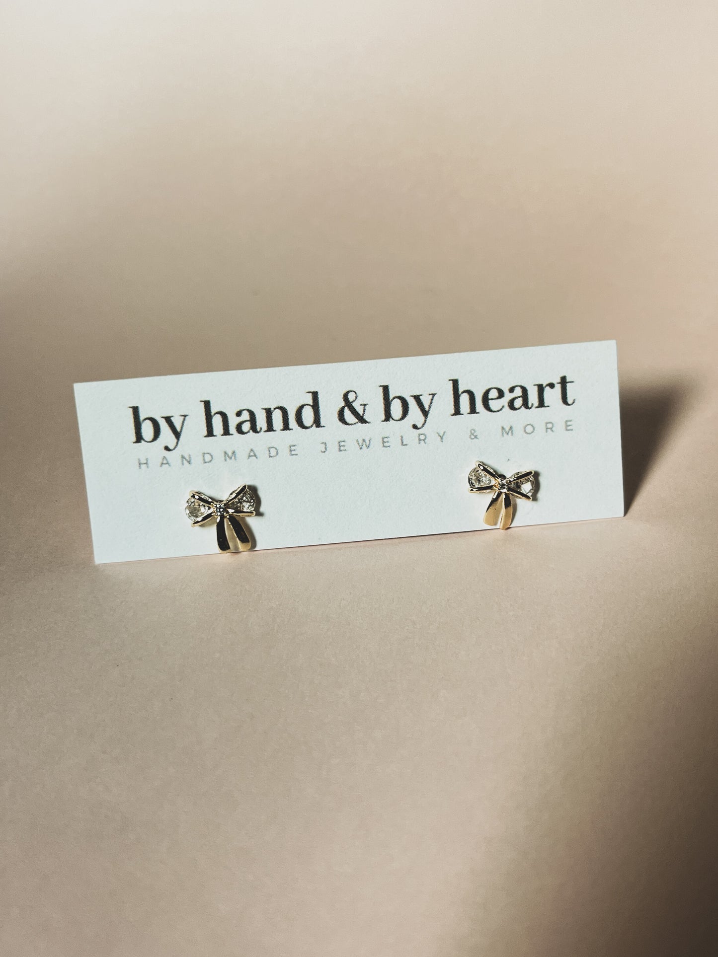 GEM BOW STUDS in Gold and Silver