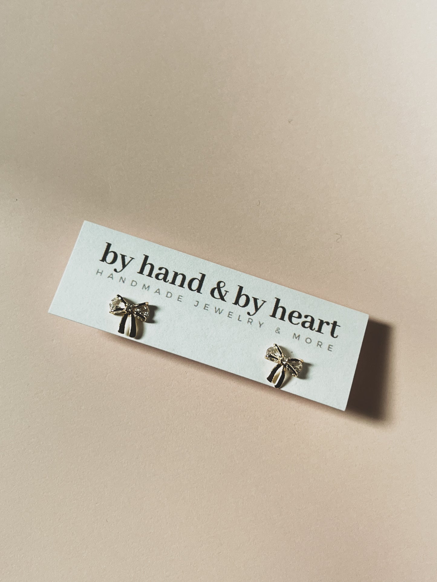 GEM BOW STUDS in Gold and Silver