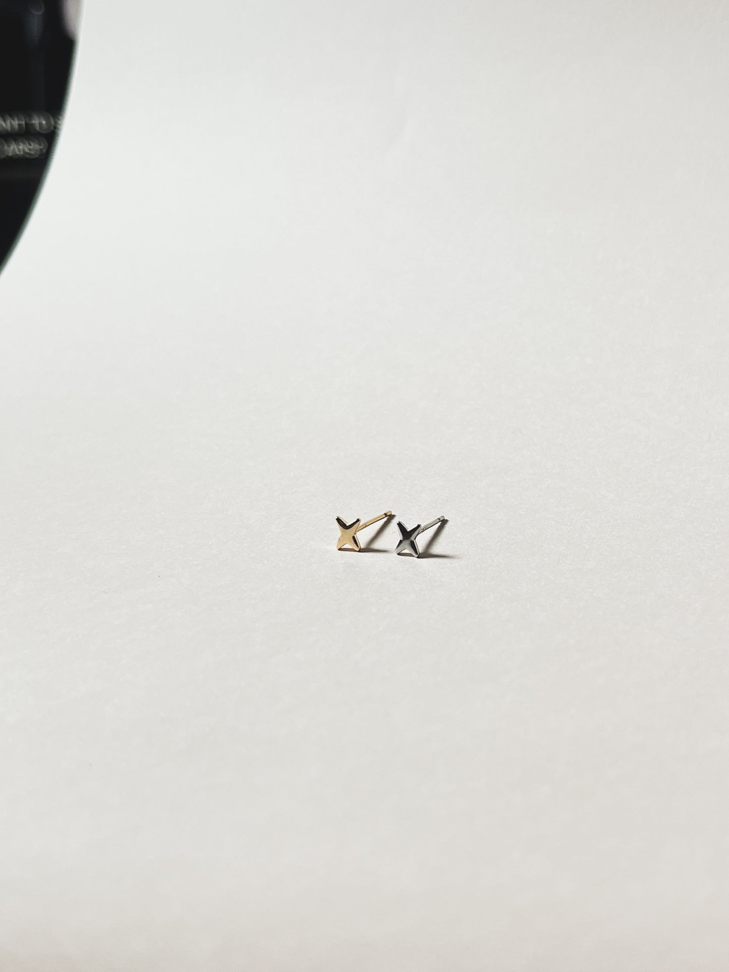 MICRO X STUDS in Gold and Silver