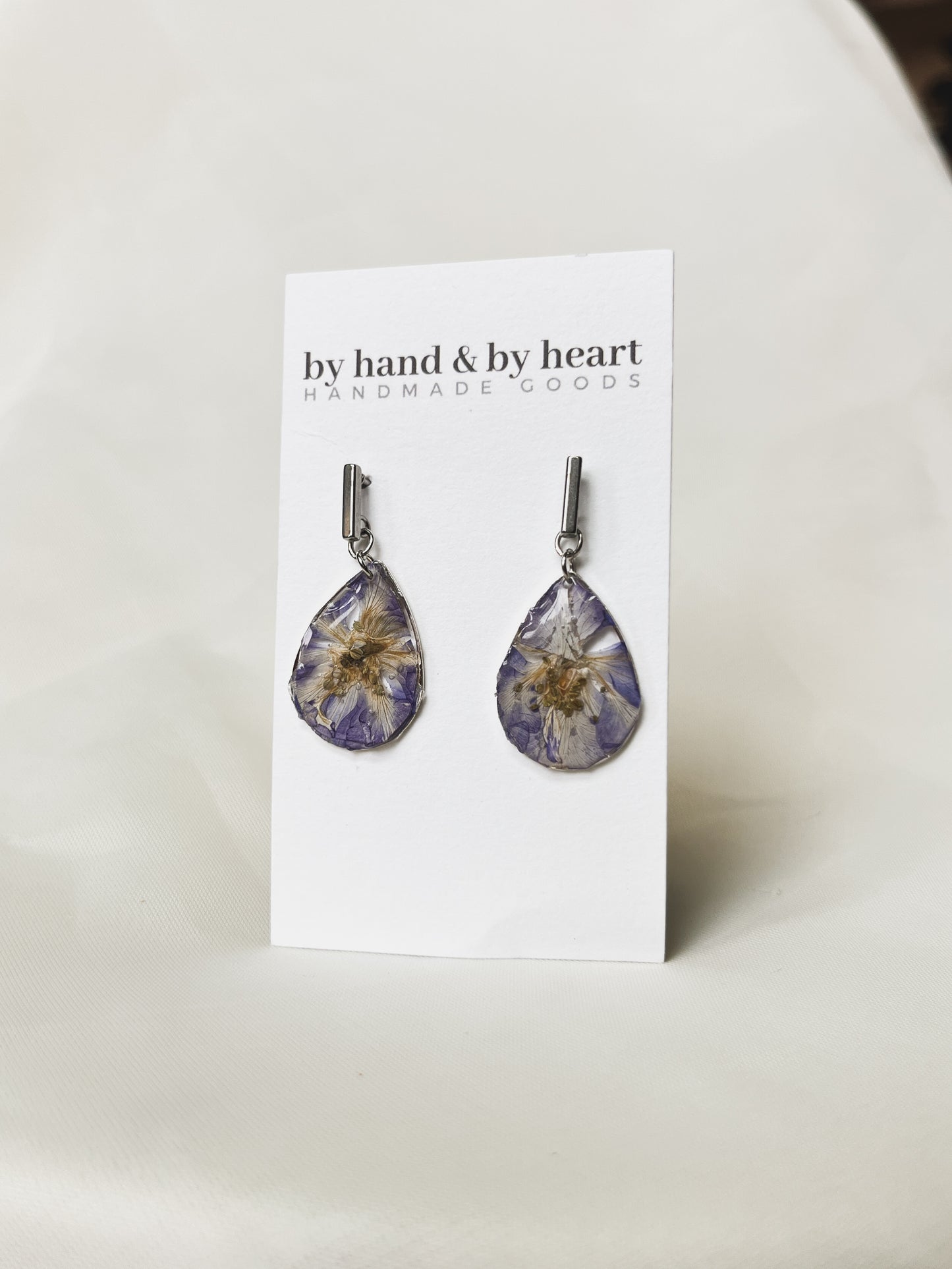 PURPLE LARKSPUR FLORAL RESIN DANGLE