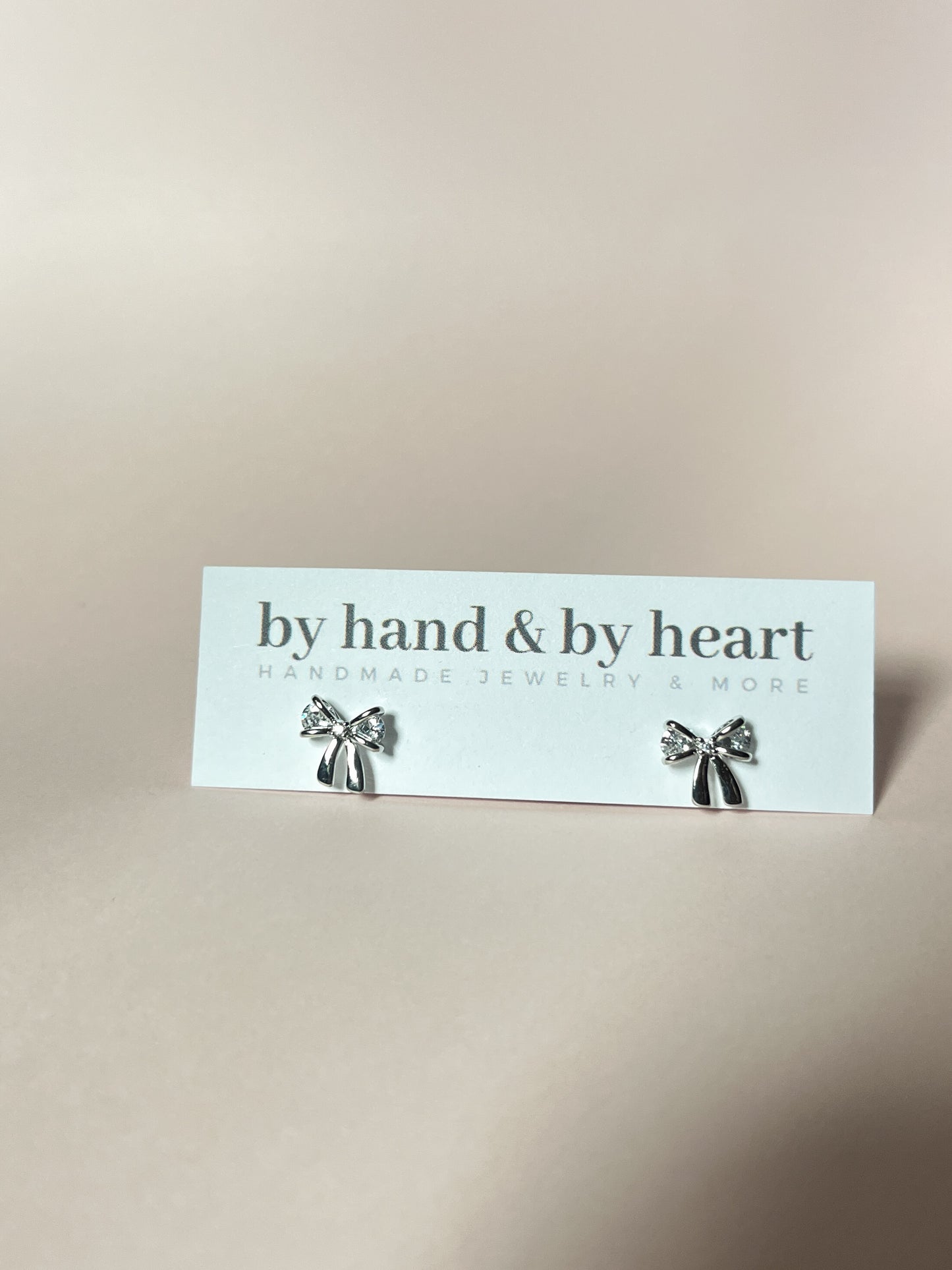 GEM BOW STUDS in Gold and Silver