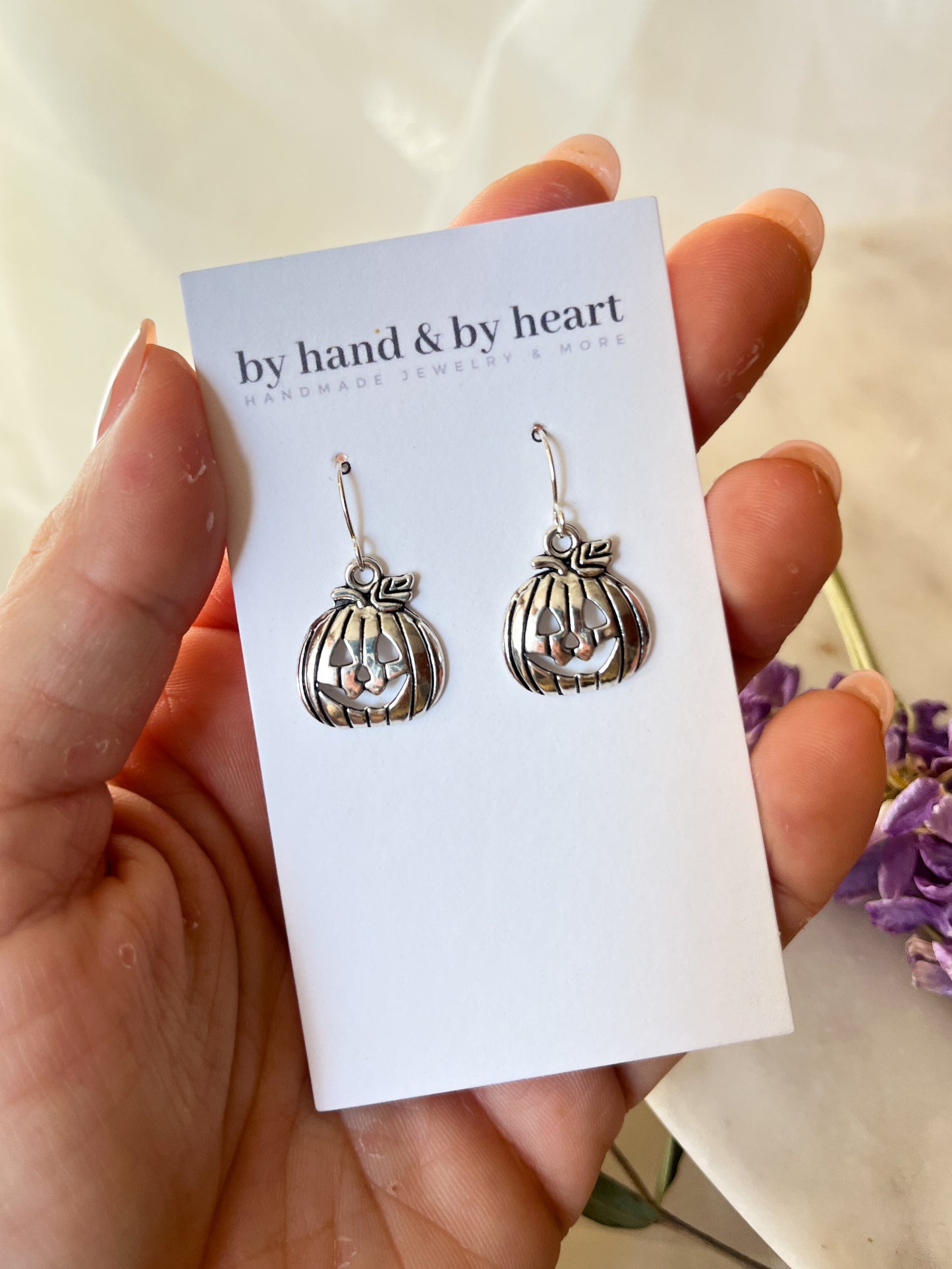 METAL PUMPKIN DANGLE in Gold or Silver