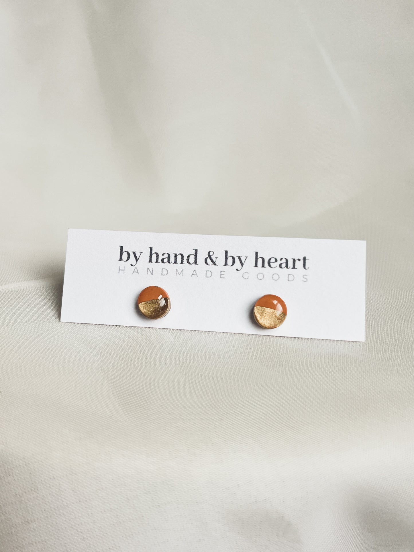 ORANGE AND GOLD DOT STUDS