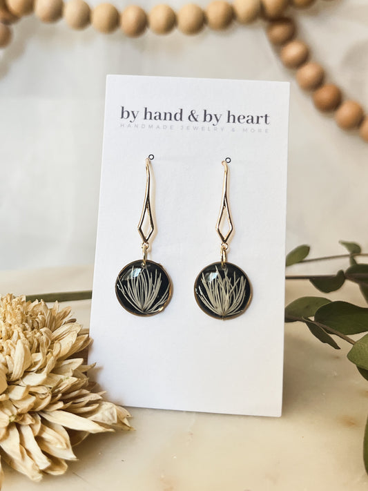 JOSIE - PRESSED FLOWER STAMED DANGLE