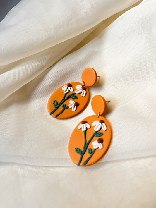 ORANGE DAISY DANGLES