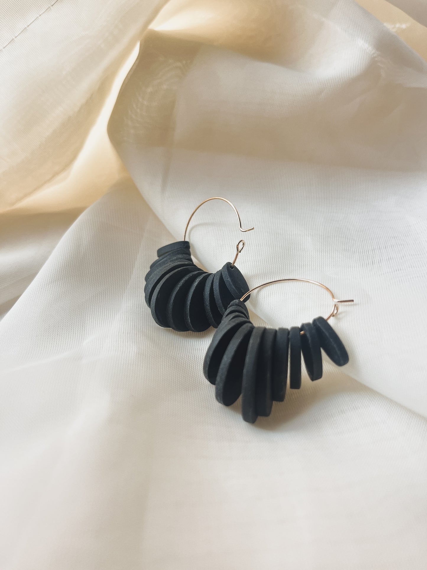 CAMILLE HOOPS IN BLACK