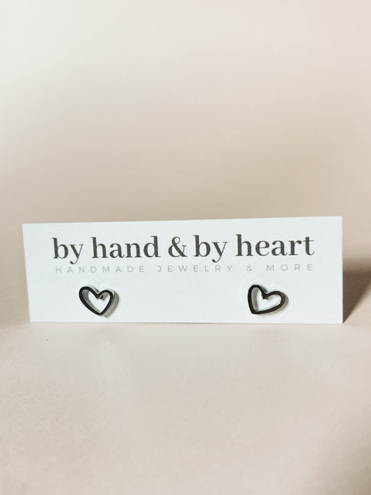 HEART STUDS in Gold and Silver