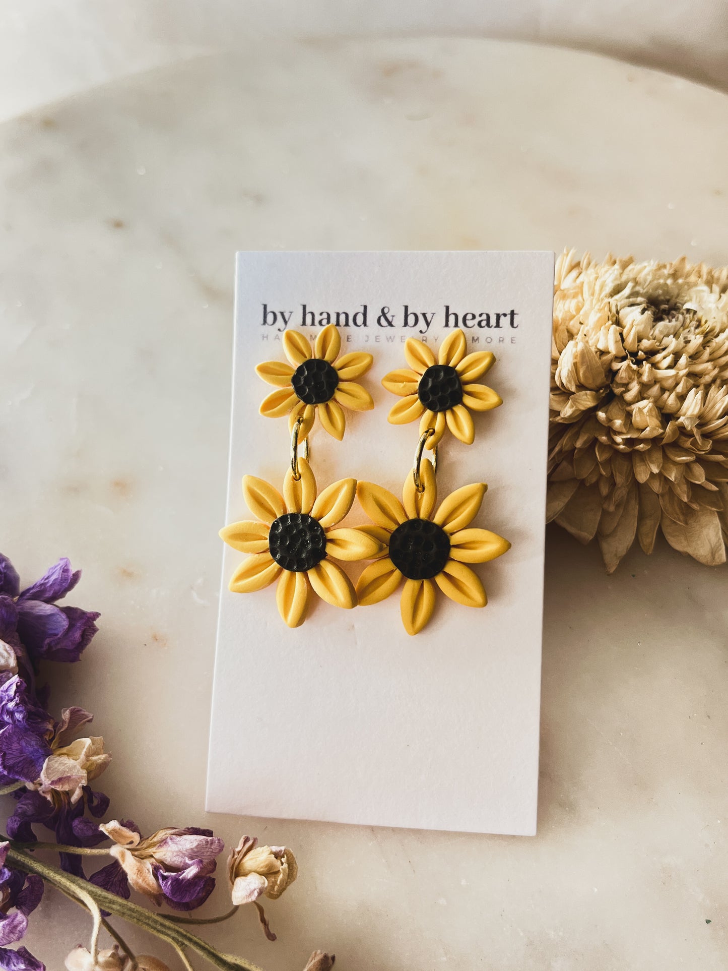DOUBLE SUNFLOWER DANGLES