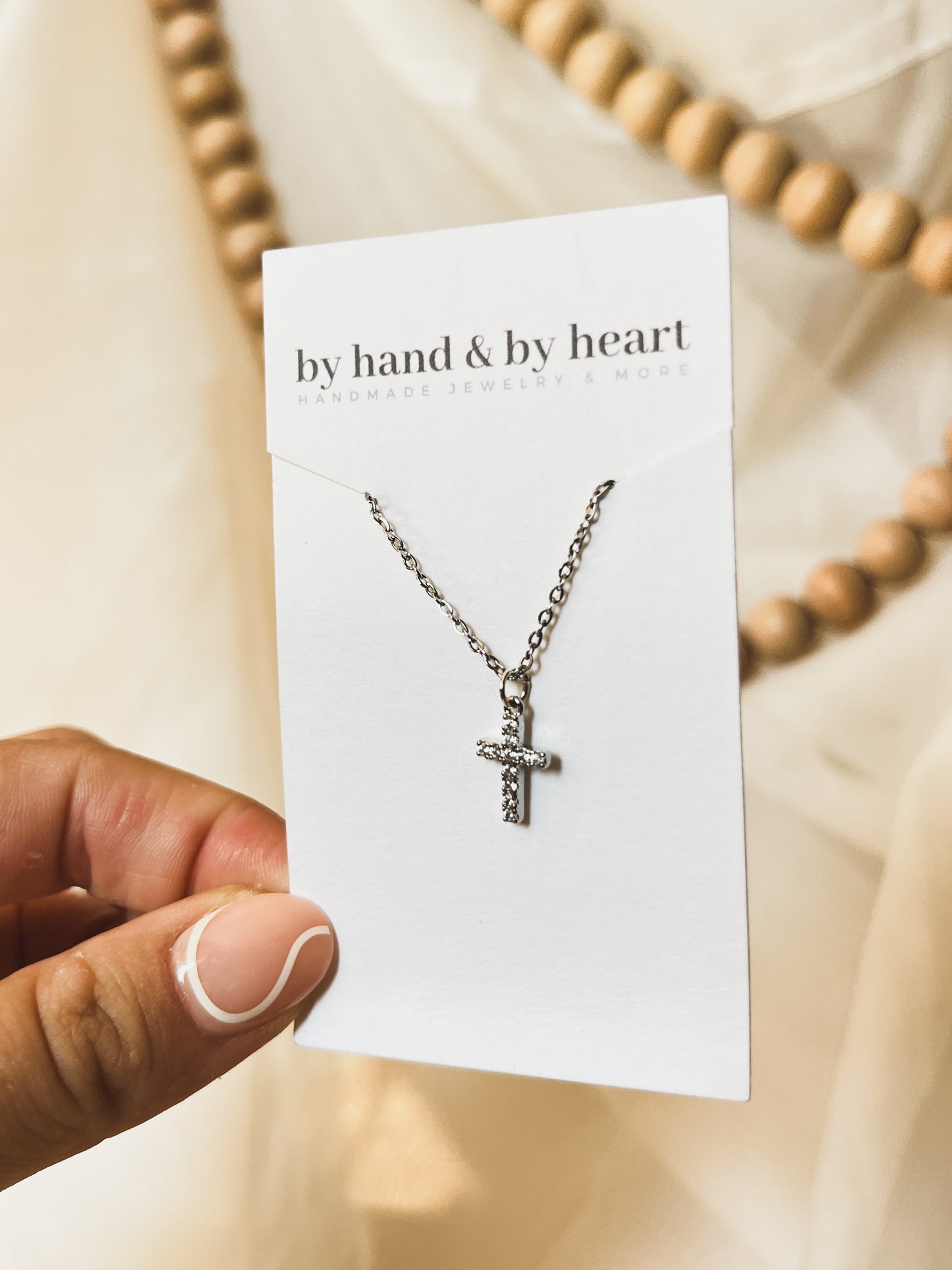 DAINTY CROSS NECKLACE (18 inches) in Gold and Silver