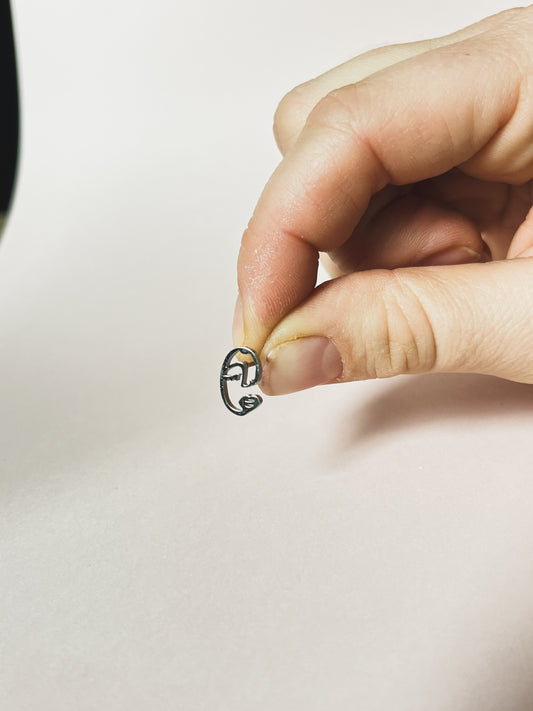 FACE STUDS in Gold and Silver