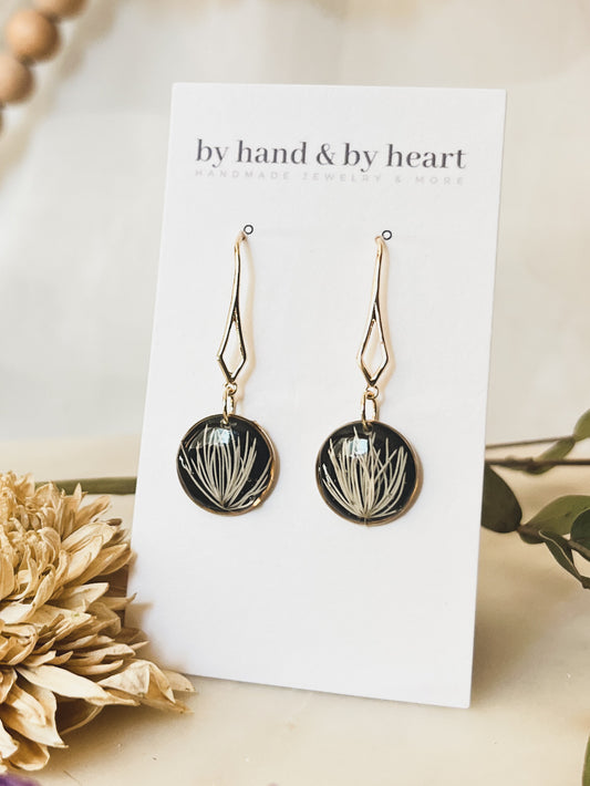 JOSIE - PRESSED FLOWER STAMED DANGLE