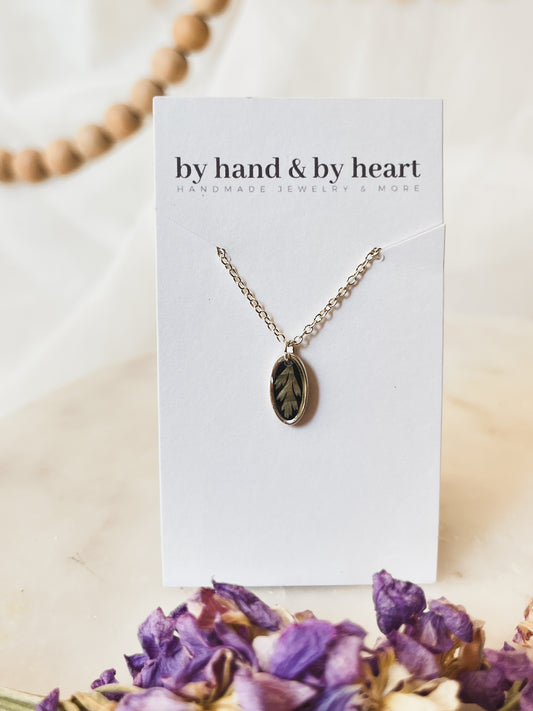 PRESSED FERN NECKLACE (18 inches)