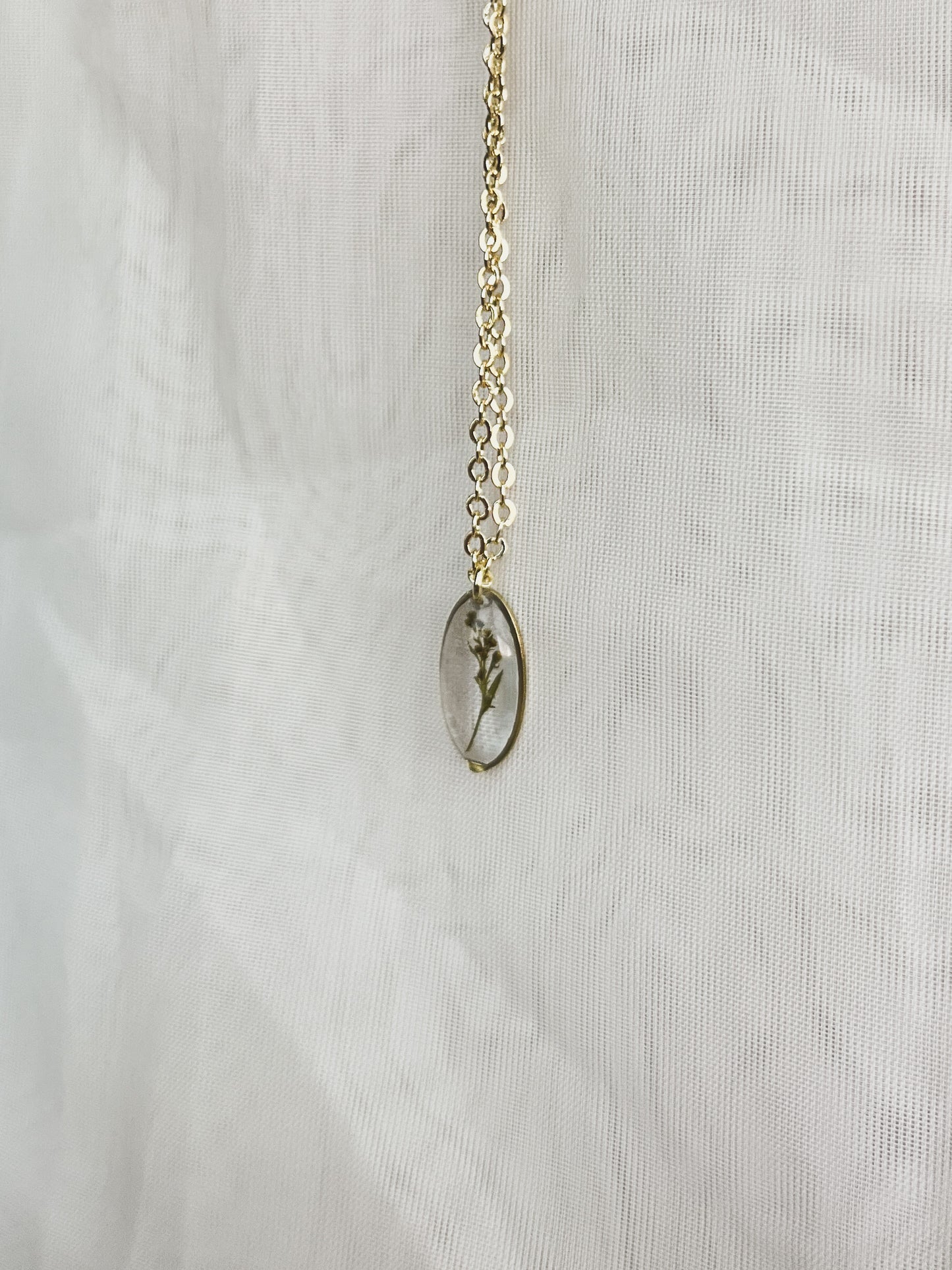 GREENERY CHARM NECKLACE (small) - 16-20 inch adjustable